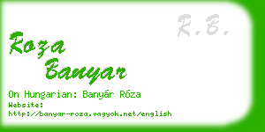 roza banyar business card