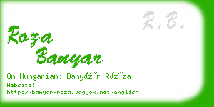 roza banyar business card